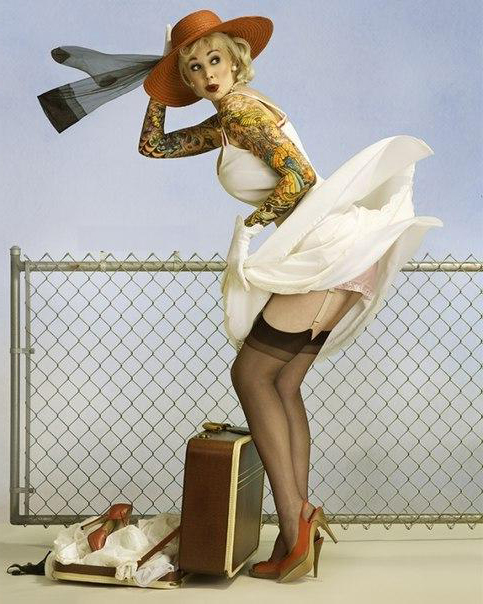 Airport Pin Up Girl tattoo design