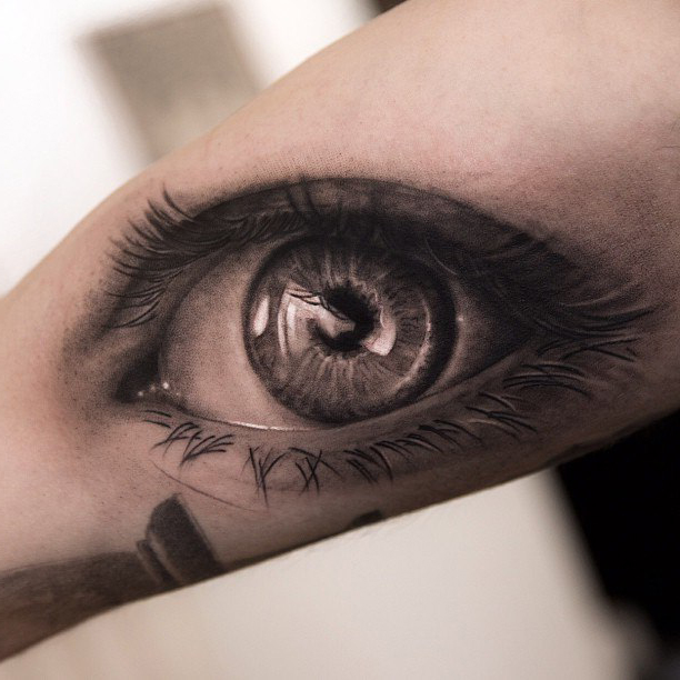 Amazing Graphic Eye realistic tattoo on Hand