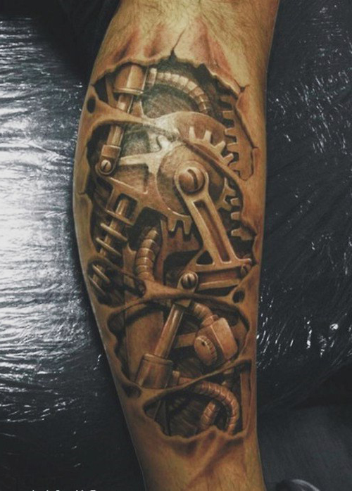 Anckle Complicated Mechanism biomechanic tattoo