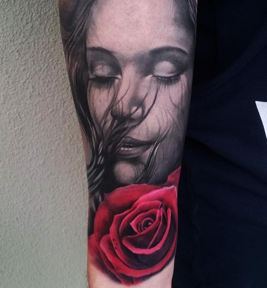 Dreaming Of You realistic tattoo Rose