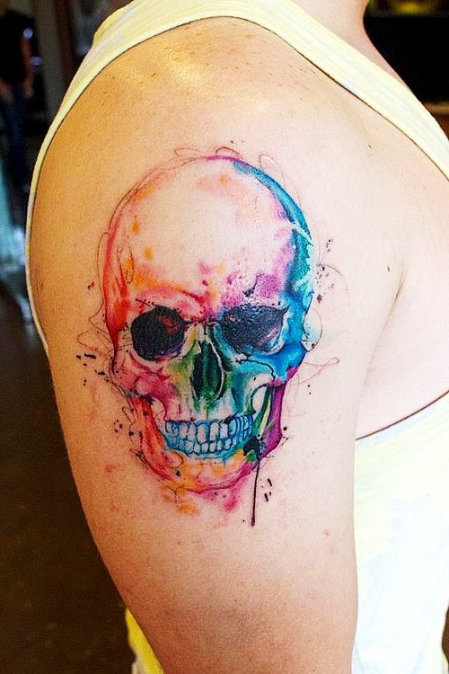 Evil Smile Scull tattoo