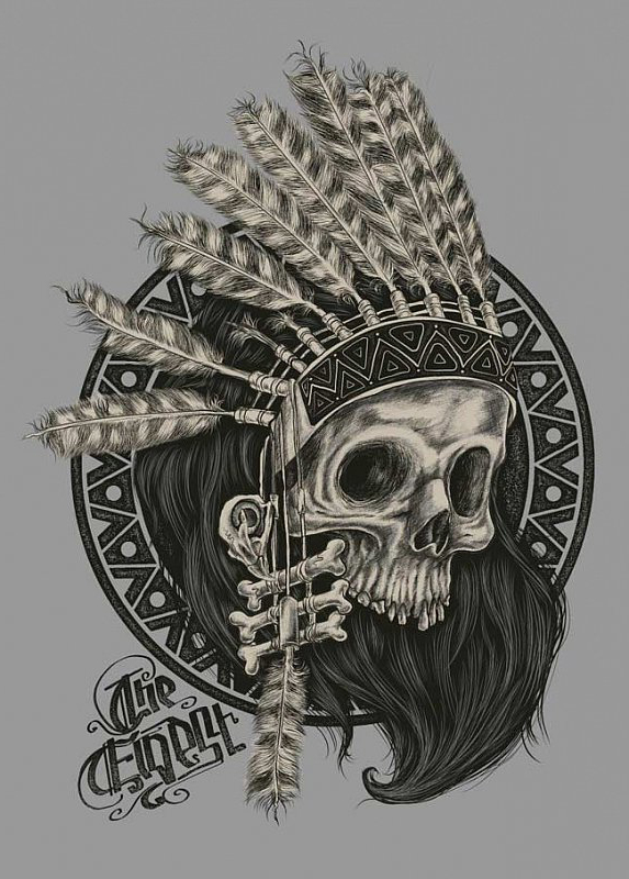 Indian Shaman Scull tattoo