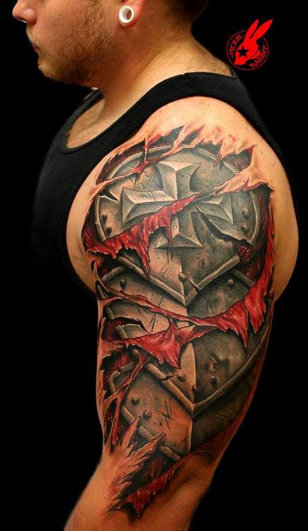 Shouler Armor 3D tattoo