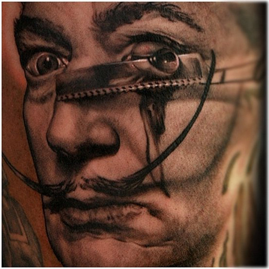 Razor Eye Salvador realistic tattoo