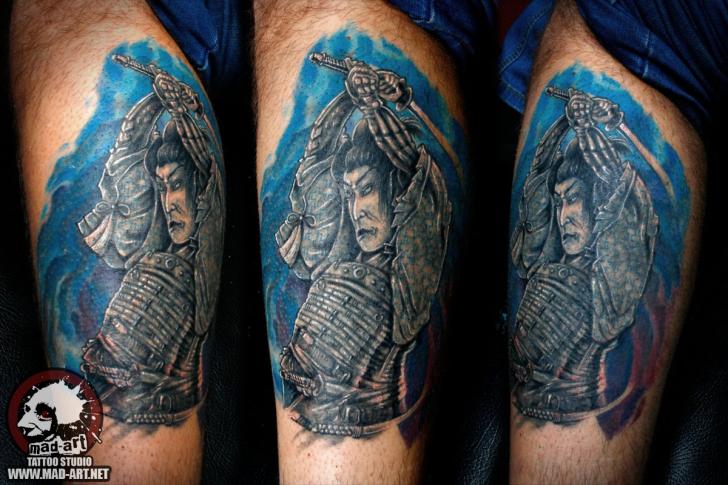 Katana Samurai Japanese tattoo by Mad-art Tattoo