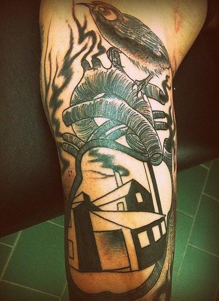 Abstract Houses Graphic tattoo idea