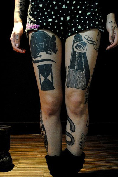 Awesome Legs Graphic tattoo idea