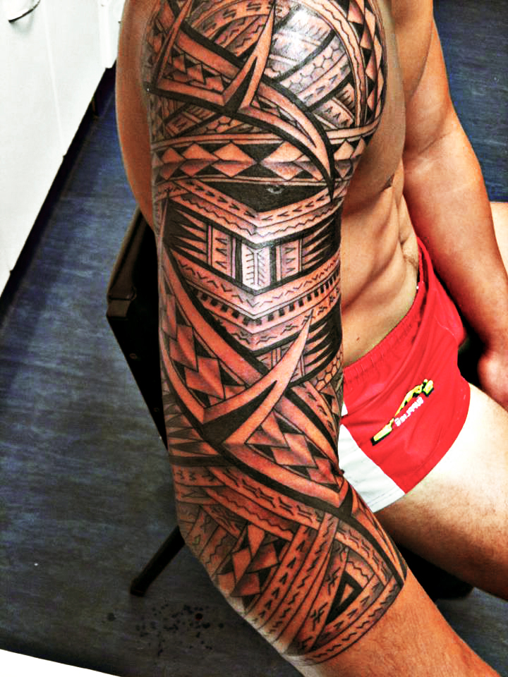 Blackwork Tribal tattoo Sleeve