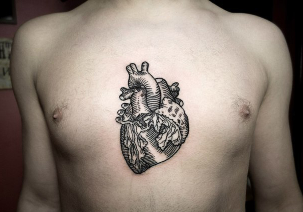 Bookish Heart Graphic tattoo idea