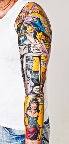 Comic Book Page Rocketeer tattoo sle