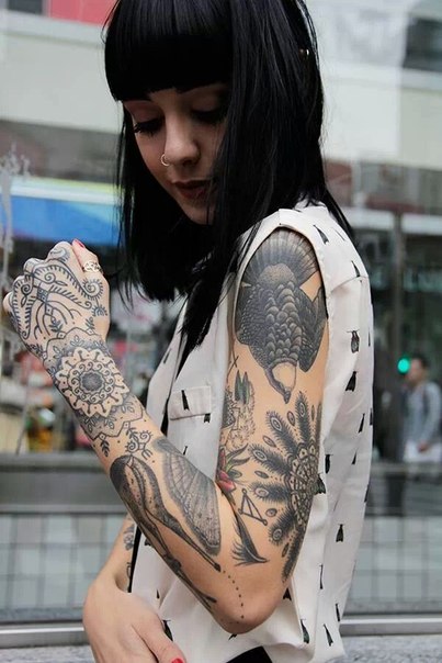 Dotwork Like Henna tattoo sleeve