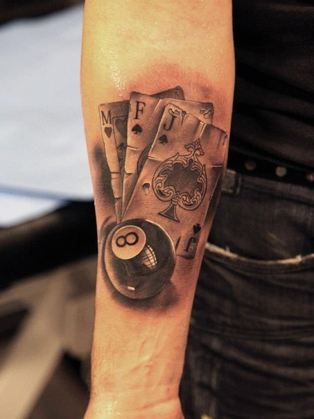 Gambling Chicano tattoo