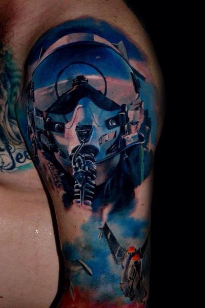 Jet Pilot Realistic tattoo