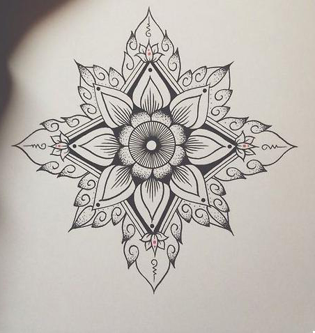 Mandala Dotwork tattoo sketch