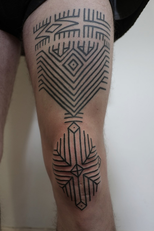 Primitive Tracery Tribal tattoo