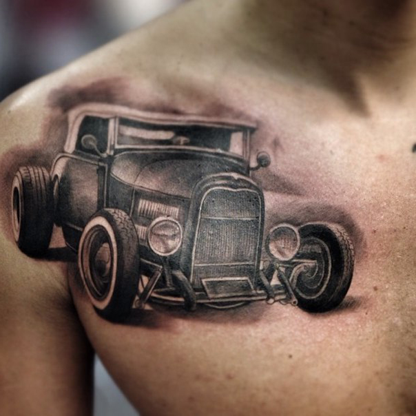 Retro Car Chicano tattoo