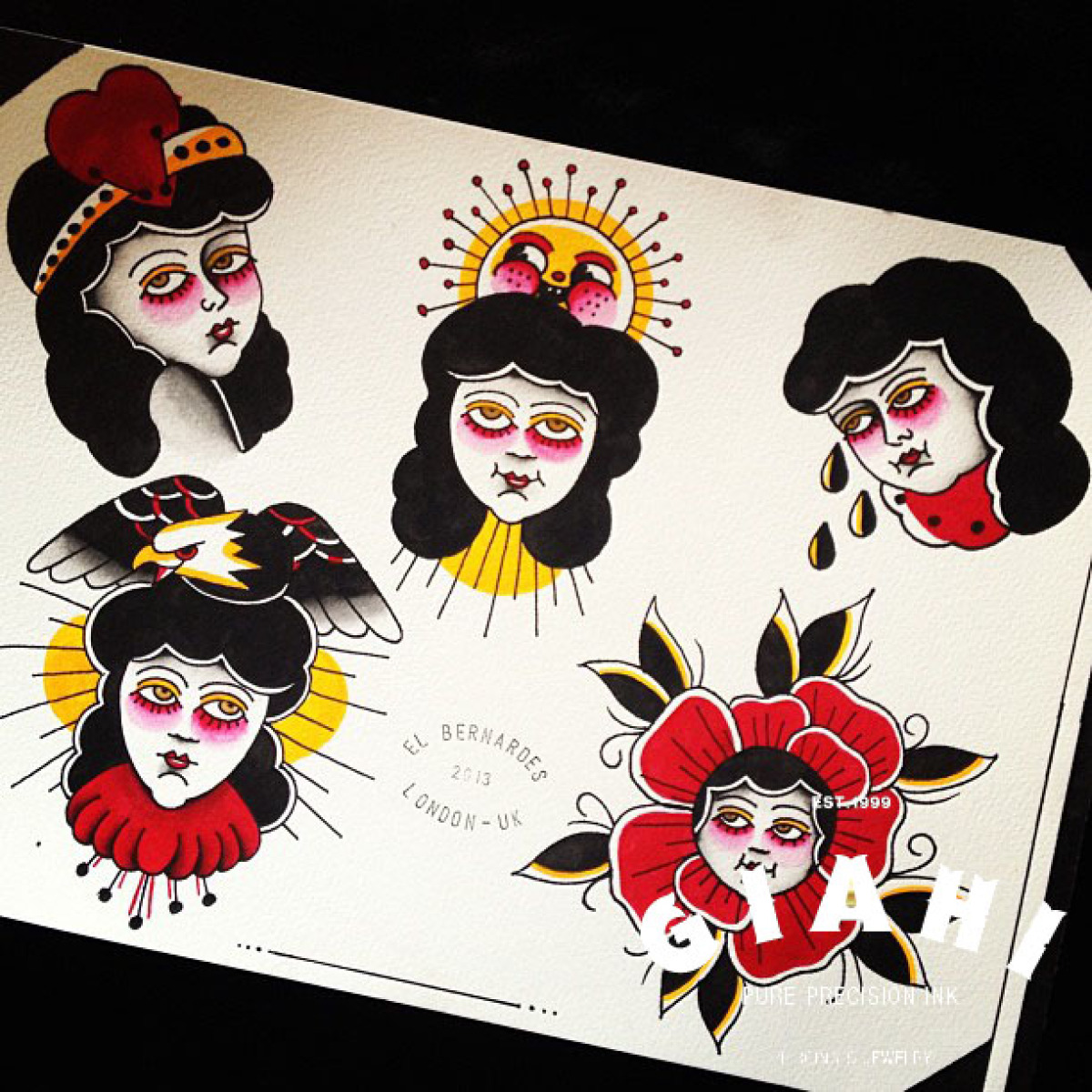 Ladies Old School tattoo ideas by Elda Bernardes