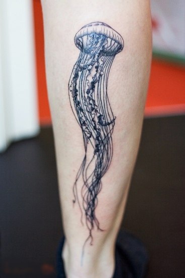 Big Jellyfish Graphic Nautical tattoo