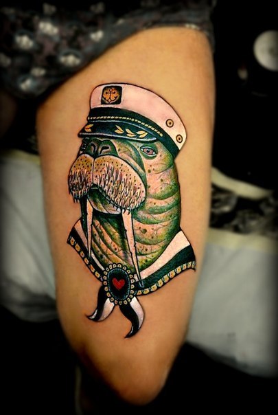 Captain Warlus Nautical tattoo Portrait