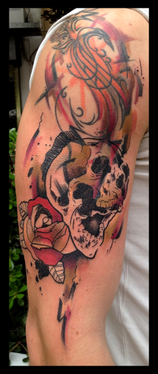 Crying Skull tattoo by Live Two