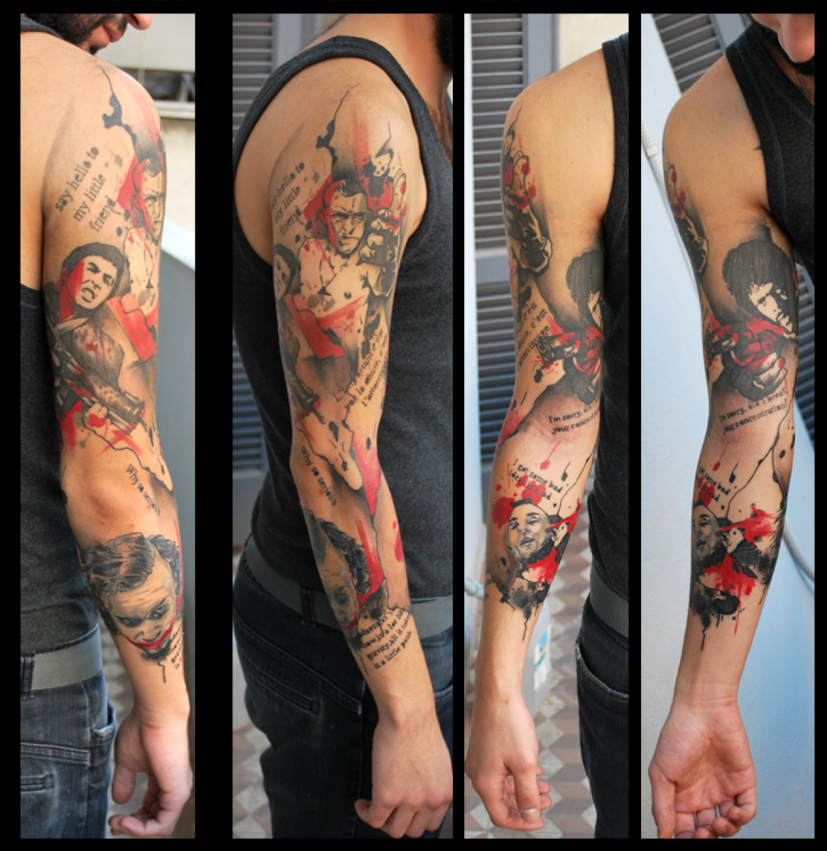 Gangsters Trash Polka tattoo sleeve by Live Two