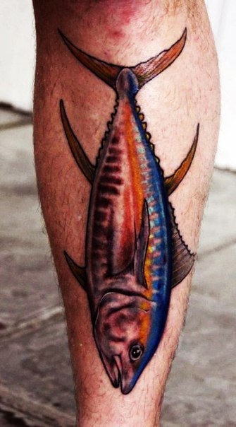 Leg Sea Fish Nautical tattoo