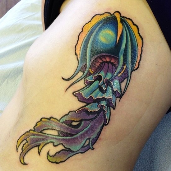 Not Transparent Jellyfish Nautical tattoo