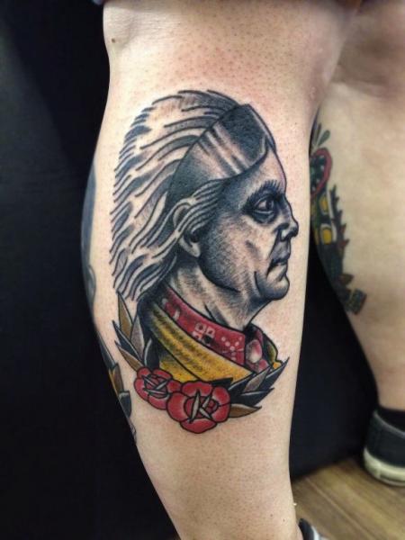 Old School Indian tattoo by Matt Cooley