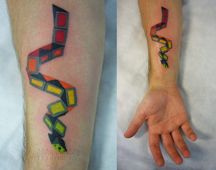 Toy Snake tattoo by Sasha Unisex