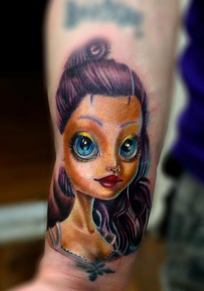 Violet Hair Barbie Doll tattoo by Resul Odabaş