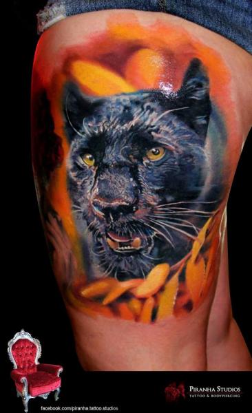 Wet Panther Realistic tattoo by Piranha Tattoo Supplies