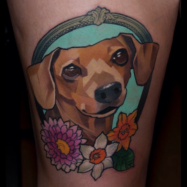 Big Eyes Doggy tattoo