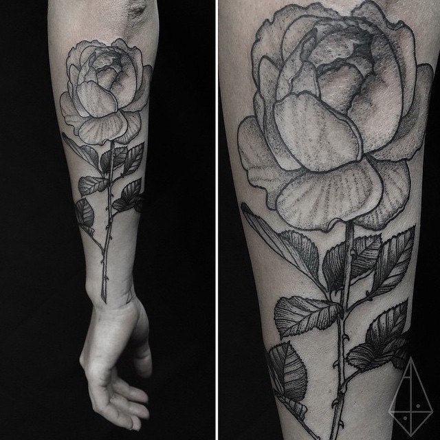 Rose Arm Dotwork