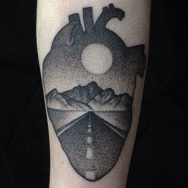 Sky Valley Dotwork tattoo