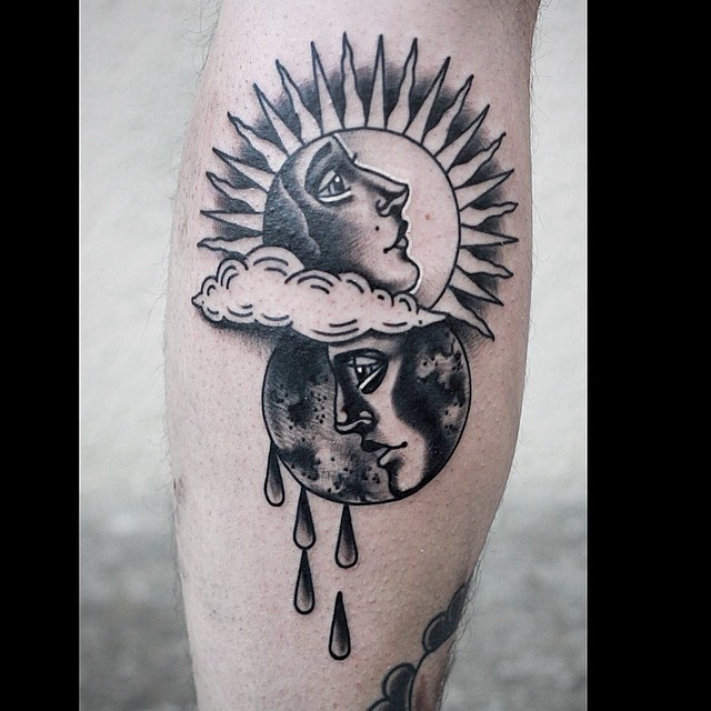 Sun and Moon Tattoo