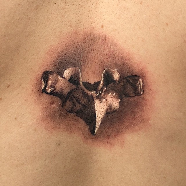 3D Vertebrae Small tattoo