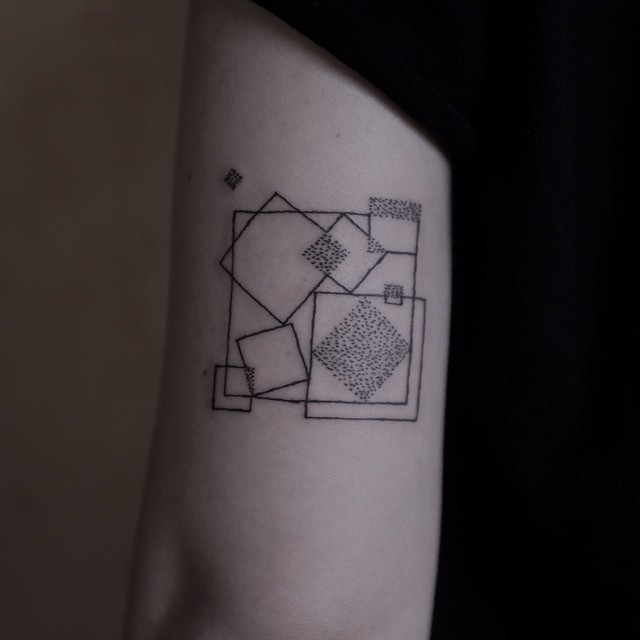 Squares Geometry tattoo