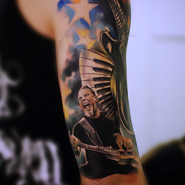 Arm James Hetfield tattoo