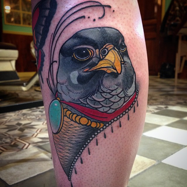 Bird of Prey Leg tattoo