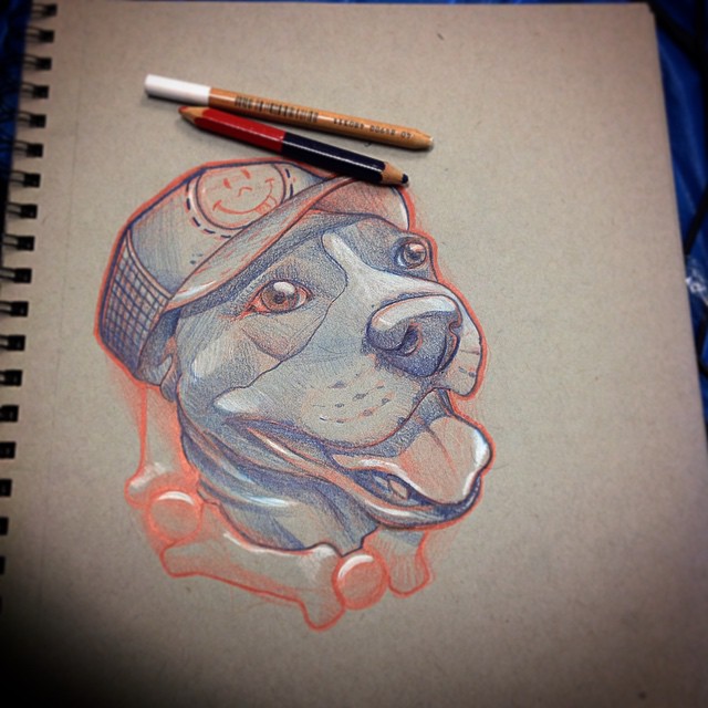 Bone Collar Dog tattoo idea