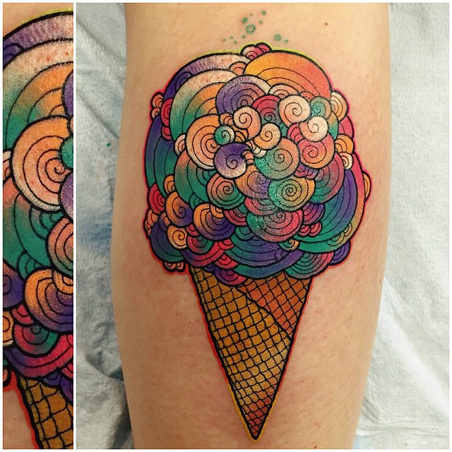 Cloudy Ice-Cream tattoo