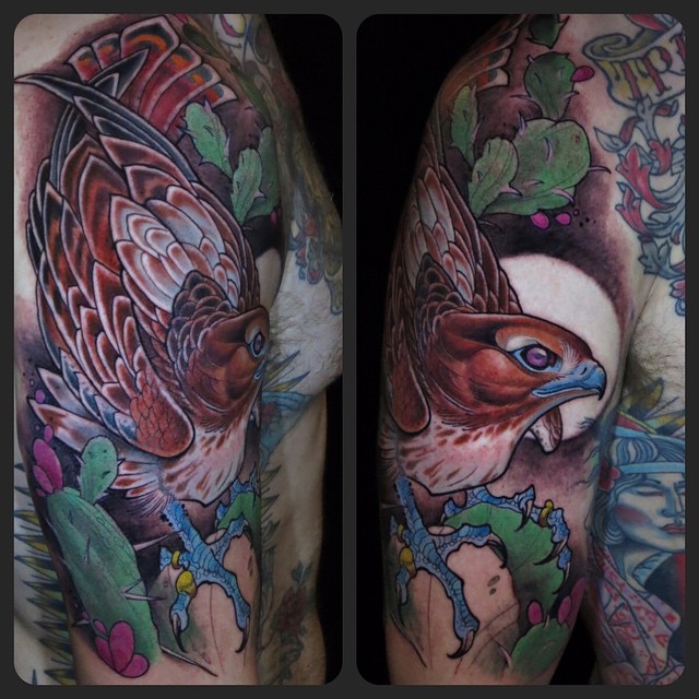 Cool Redtail tattoo