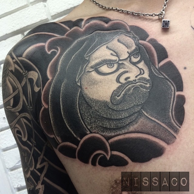 Dots Daruma tattoo