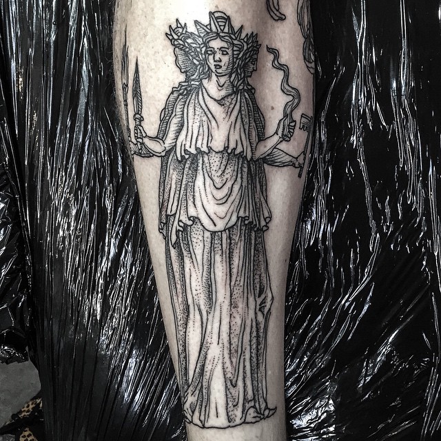 Dotwork Four Hand Goddess