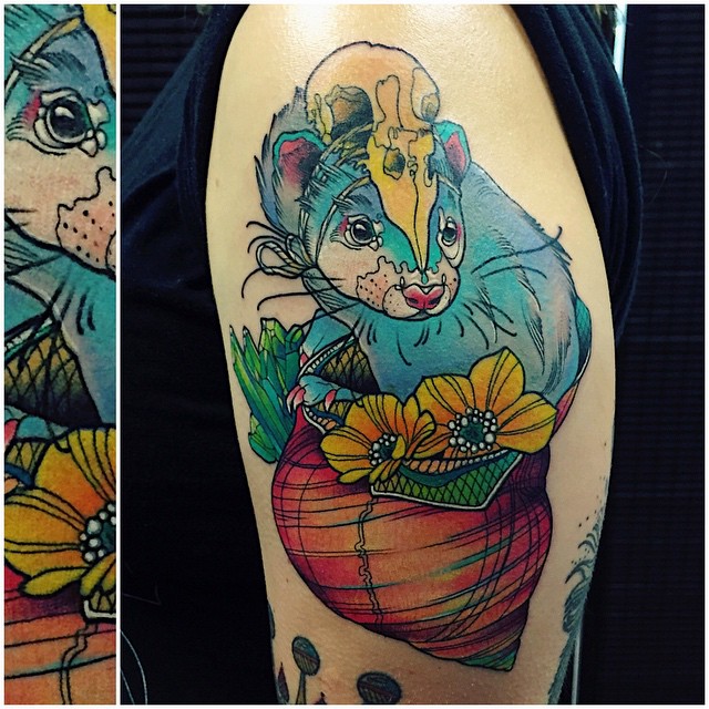 Ferret in Shell tattoo