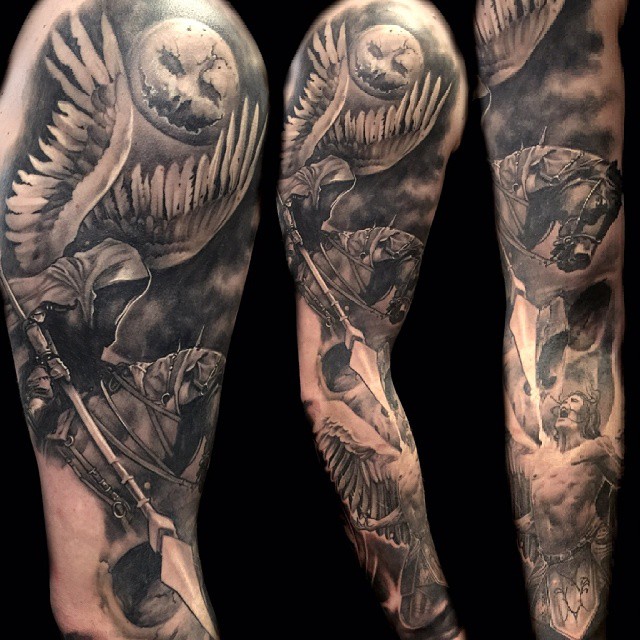 Horseman of Apocalypse Tattoo Sleeve