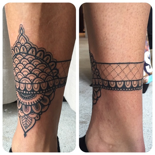 Mehendi Leg Brace tattoo