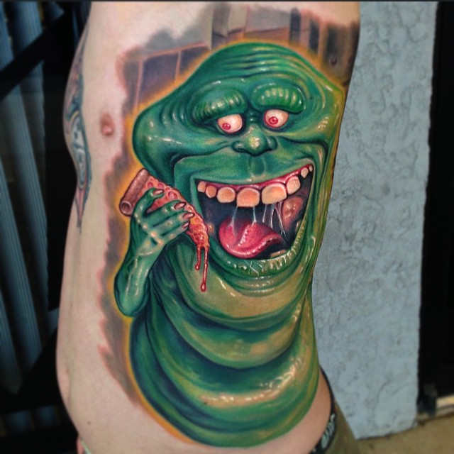 Slimer Ghostbusters Tattoo