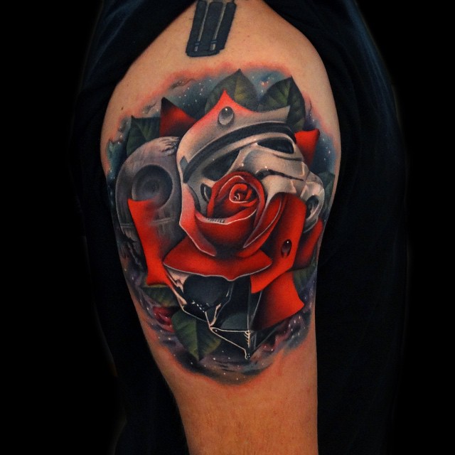 Star Wars Rose tattoo on Shoulder