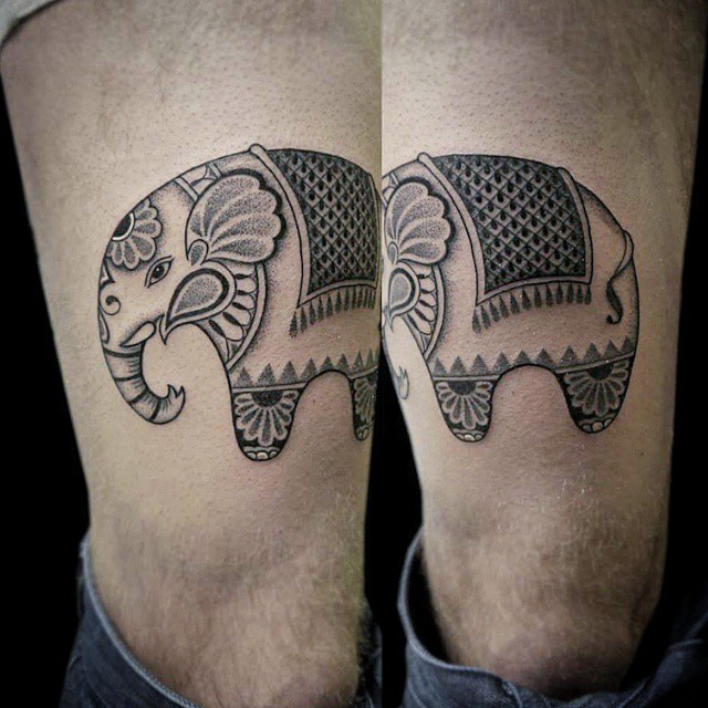 Tiny Circus Elephant tattoo